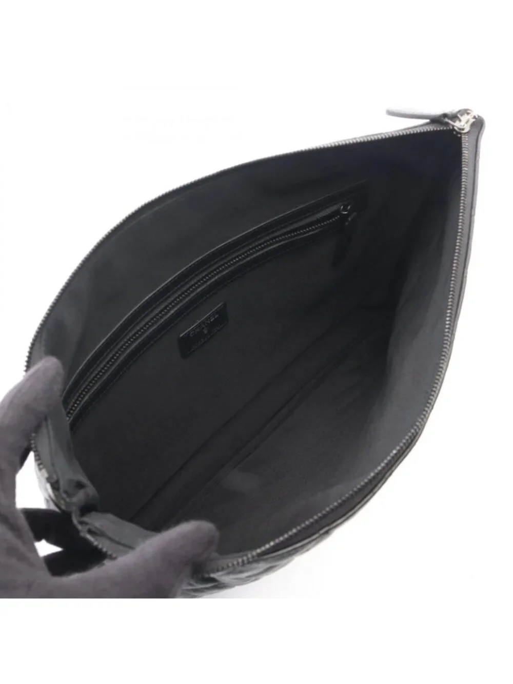 Chanel Clutch Quilted Black Leather